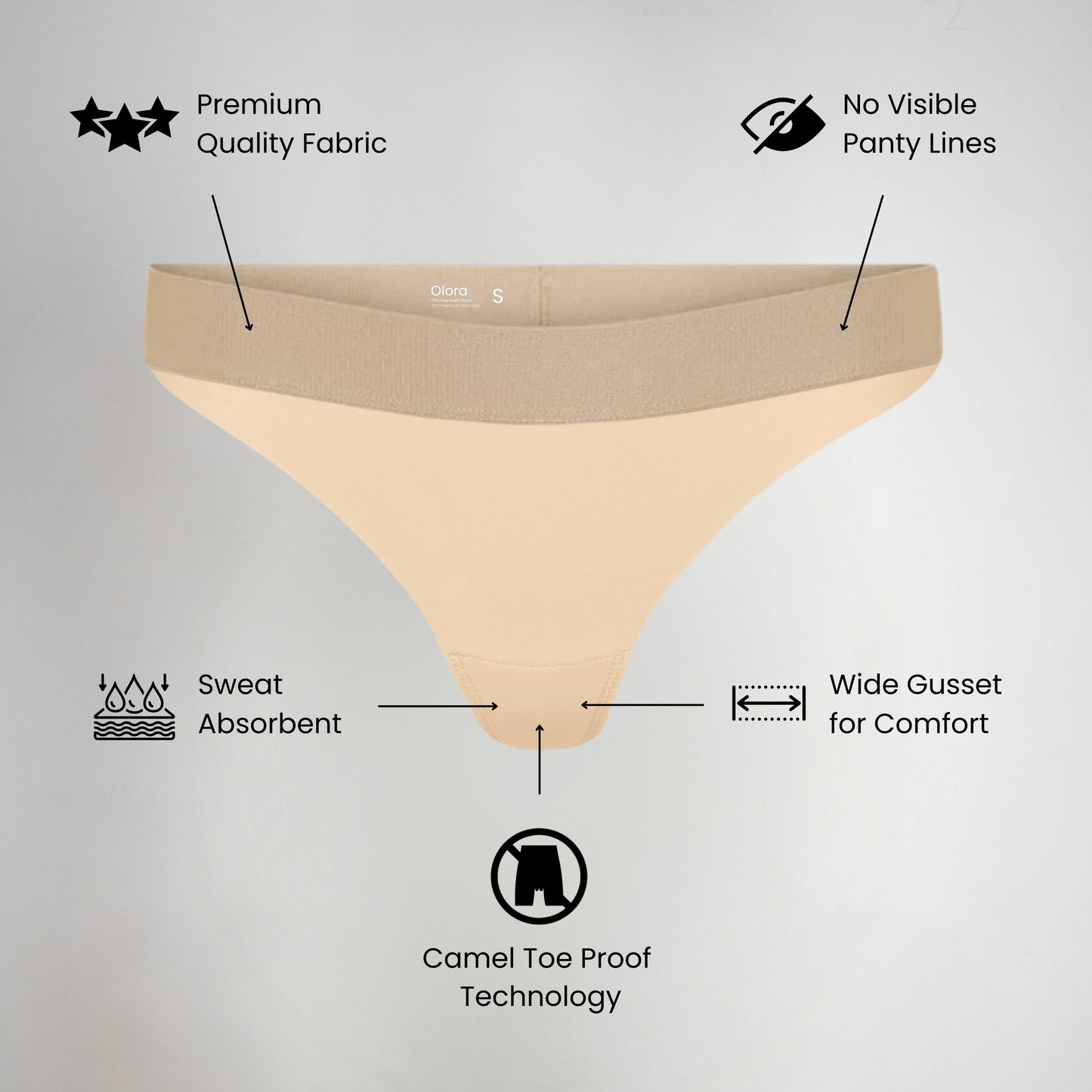 Invisible Camel Toe Thong Low Rise